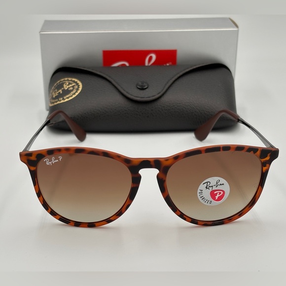 Ray Ban Erika Havana Tortoise RB4171 865/13 54mm Polarized Sunglasses New 30 - Picture 6 of 11